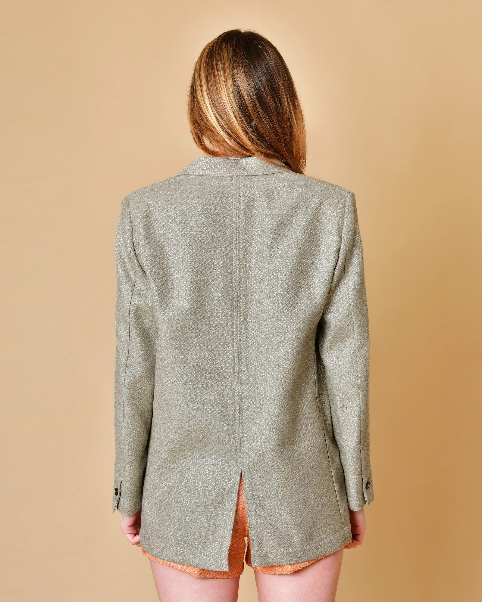 Veste tailleur gris taupe métallisée Forte-Forte 