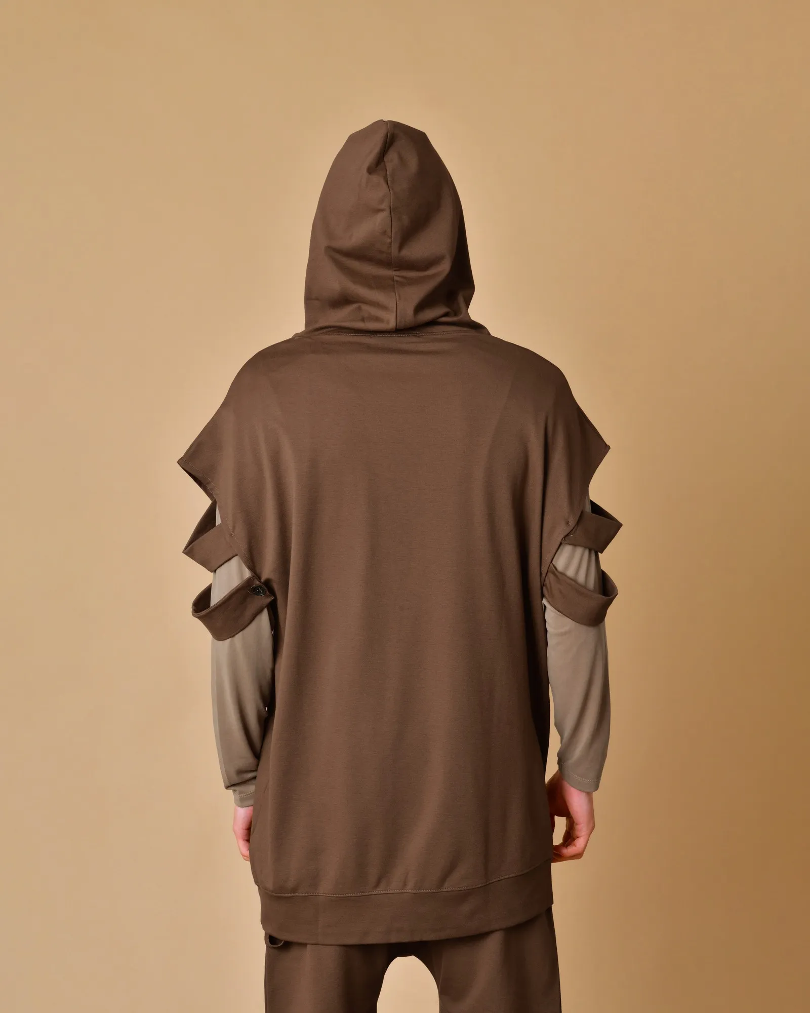 Hoody marron sans manche La Haine Inside Us 