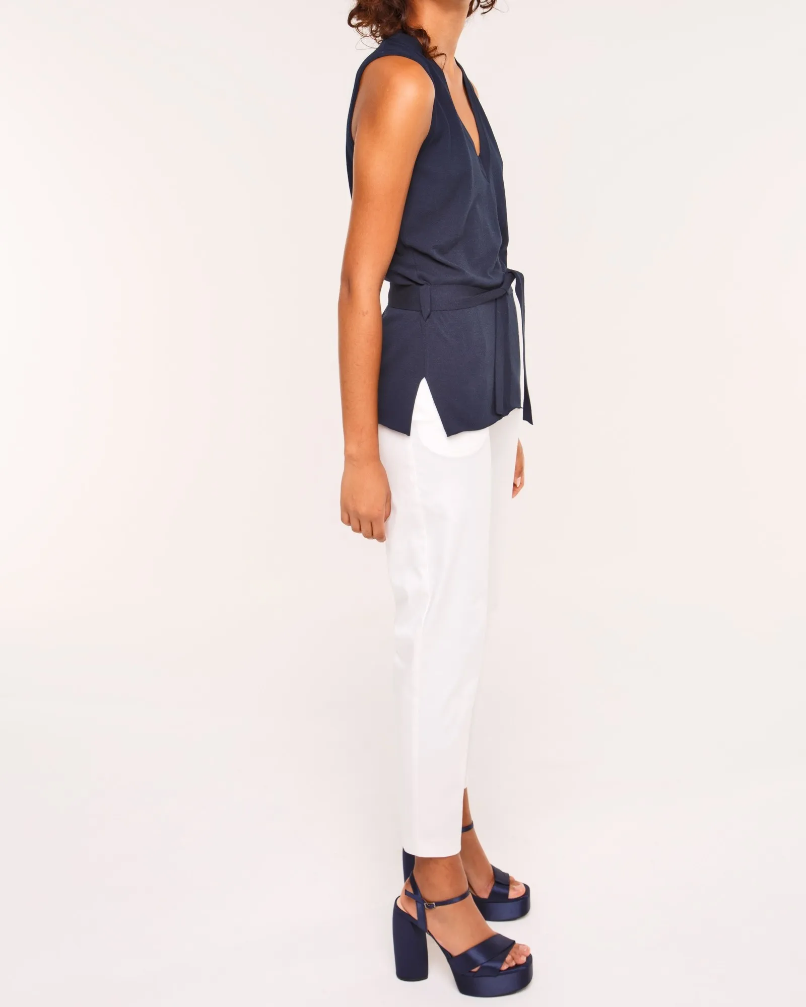 Top en viscose bleu marine Chacok 