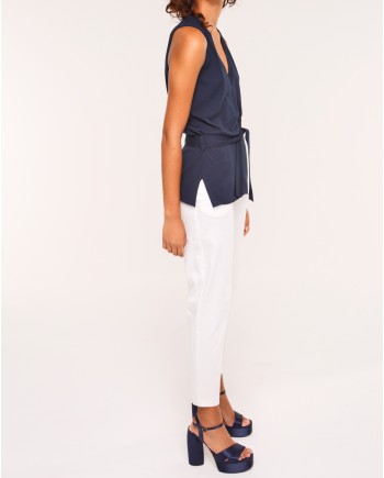 Top en viscose bleu marine Chacok 