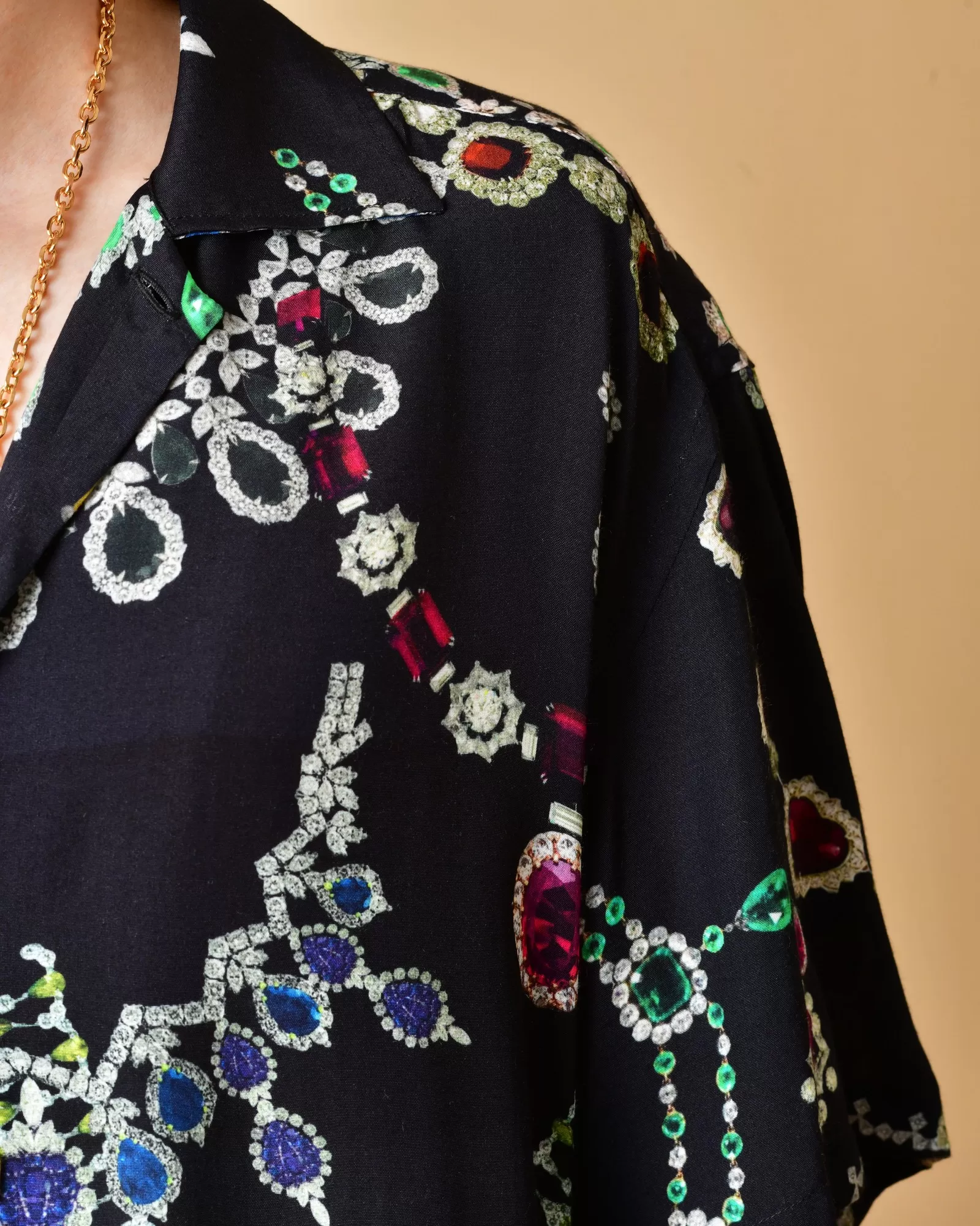 Chemise en viscose à motifs bijoux John Richmond 