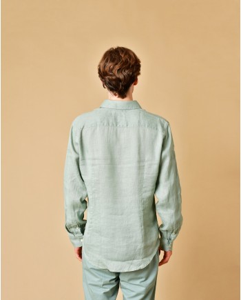 Chemise en lin vert de gris AT.P.CO 