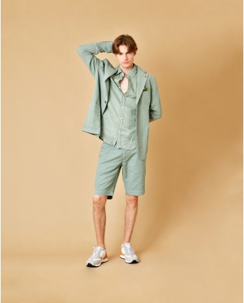 Chemise en lin vert de gris AT.P.CO 