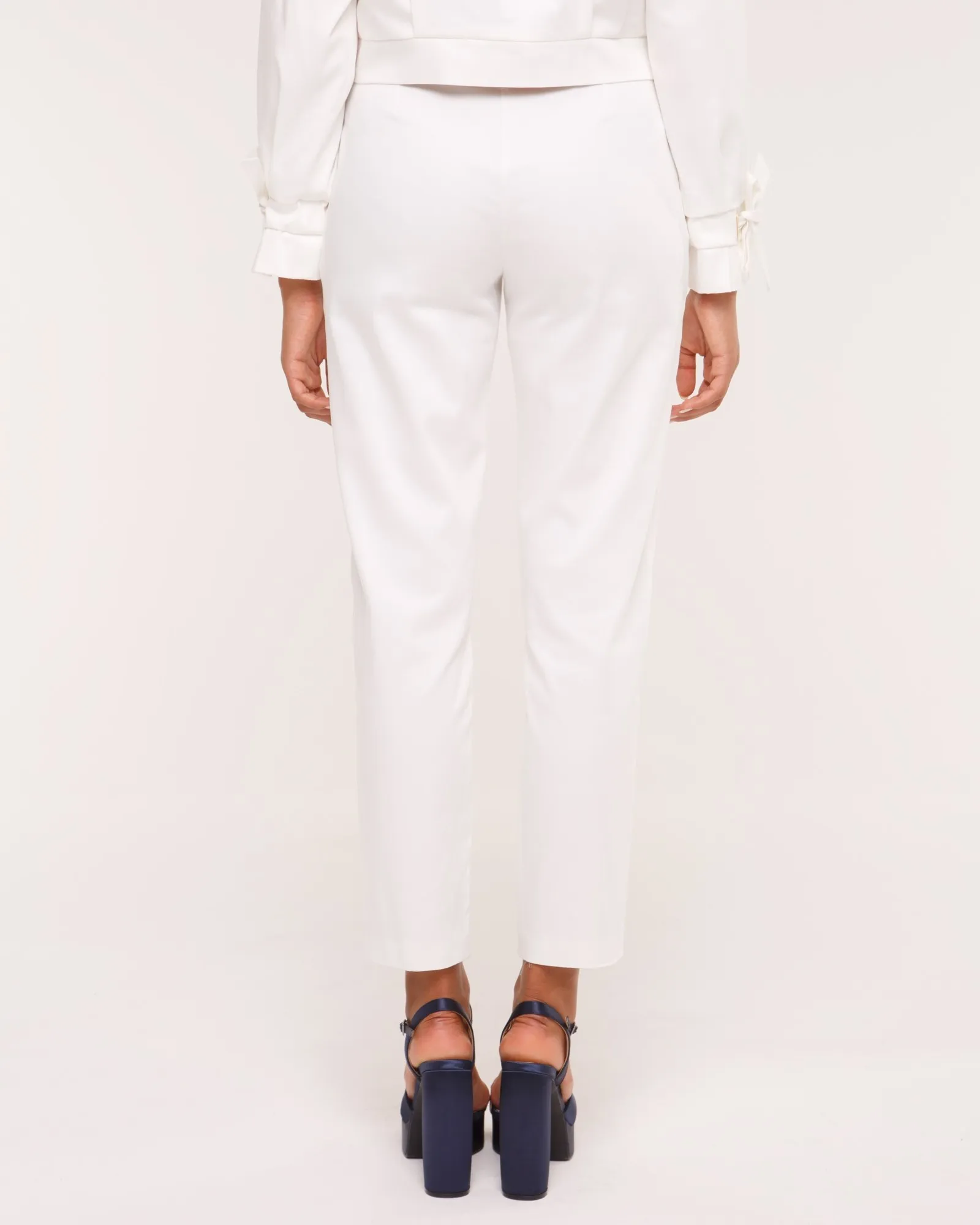 Pantalon fuselé blanc taille haute Chacok 