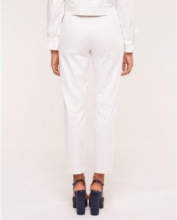 Pantalon fuselé blanc taille haute Chacok 