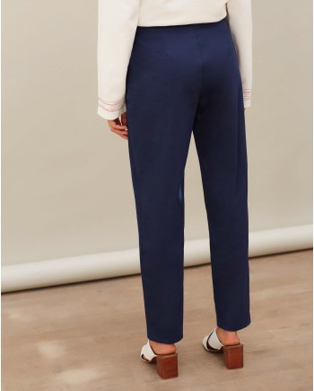 Pantalon fuselé bleu taille haute Chacok 