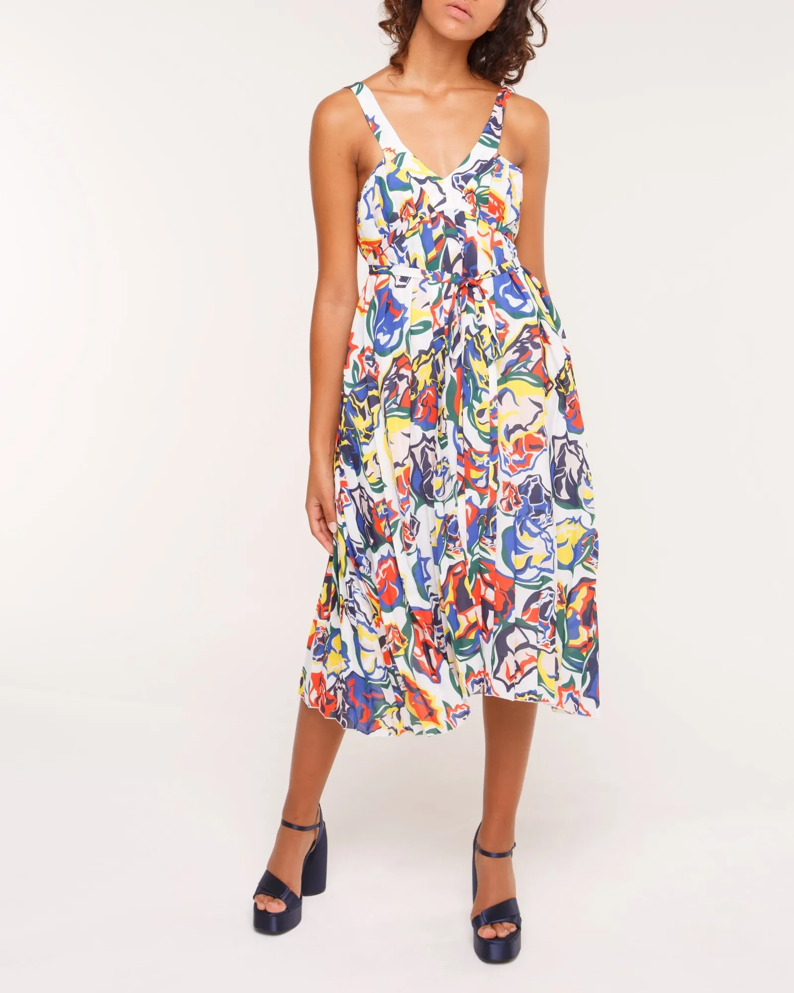 Robe plissée multicolore Chacok 