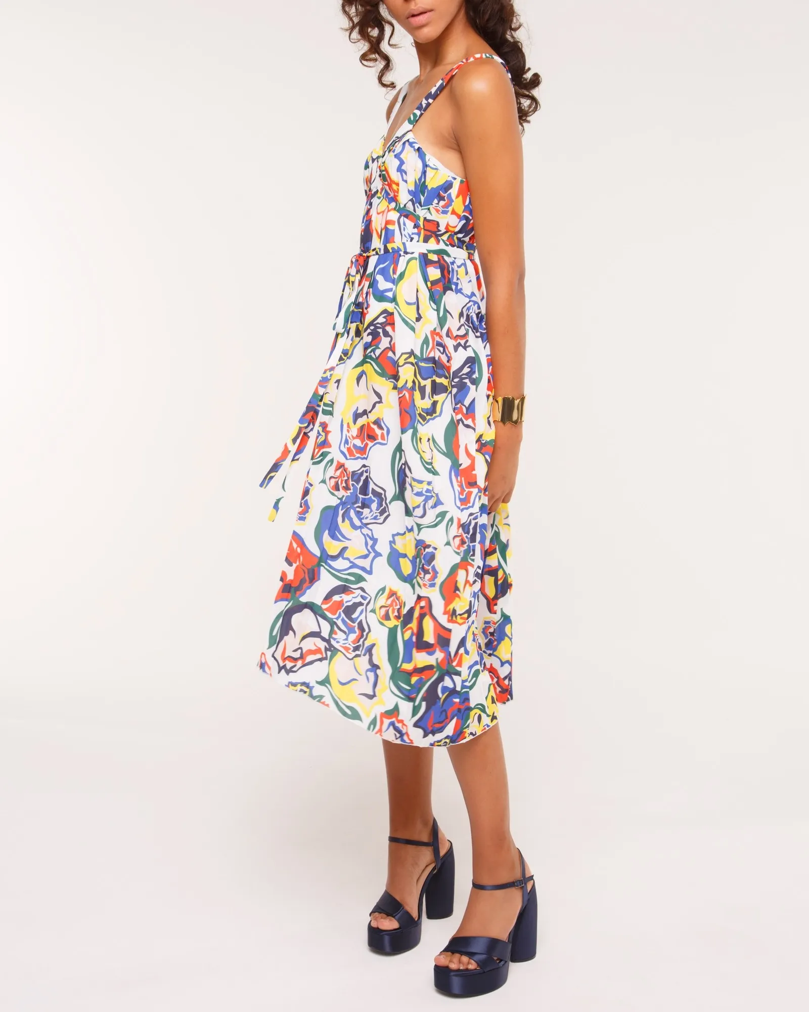 Robe plissée multicolore Chacok 