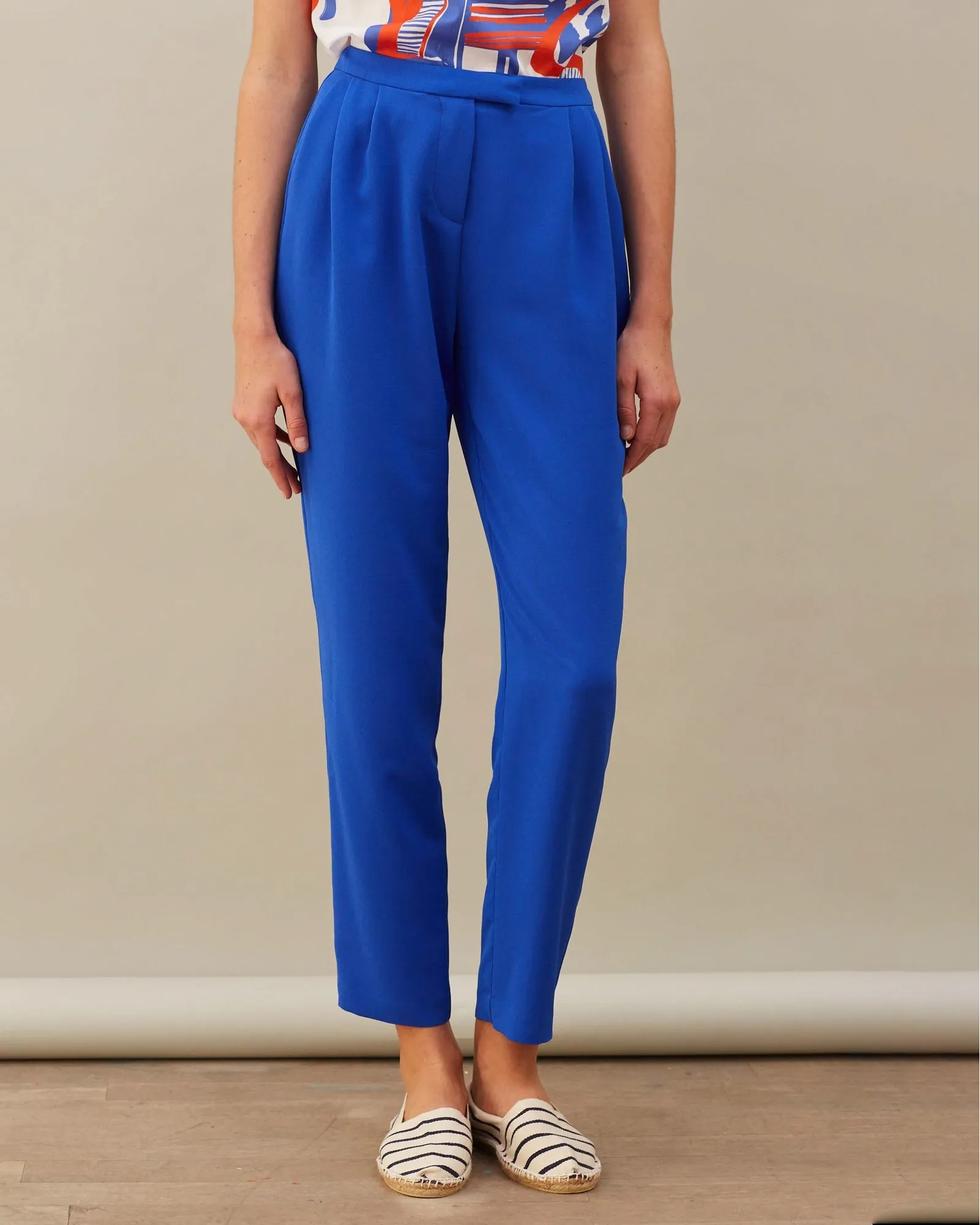 Pantalon fuselé bleu à taille haute Chacok 