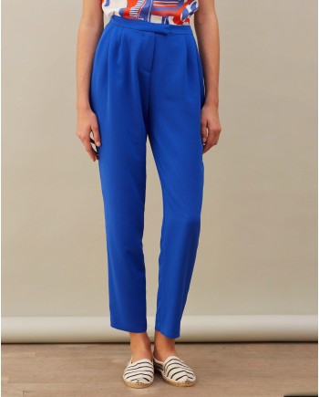 Pantalon fuselé bleu à taille haute Chacok 