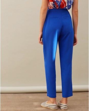 Pantalon fuselé bleu à taille haute Chacok 