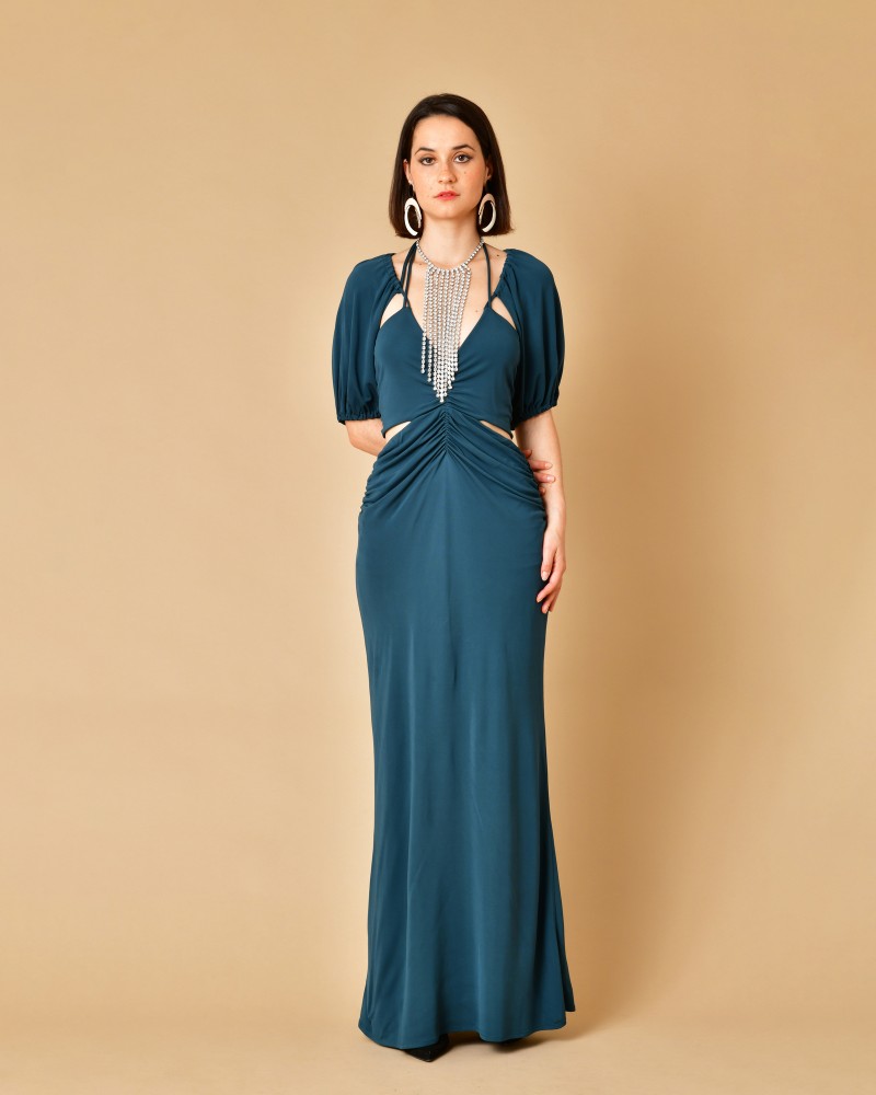 Robe longue en viscose à manches amovibles Béatrice B 