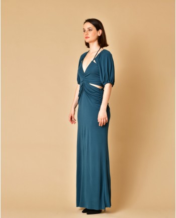 Robe longue en viscose à manches amovibles Béatrice B 