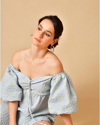 Robe à imprimé jacquard fleurs Béatrice B 