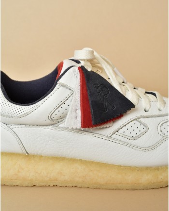 Baskets en cuir blanc Clarks Lockhill 