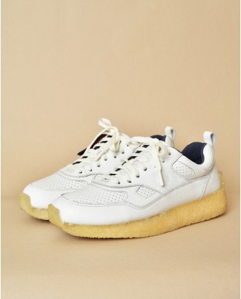 Baskets en cuir blanc Clarks Lockhill 