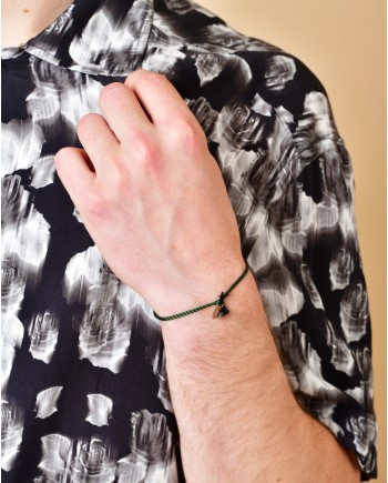 Bracelet fin en corde verte Polder 