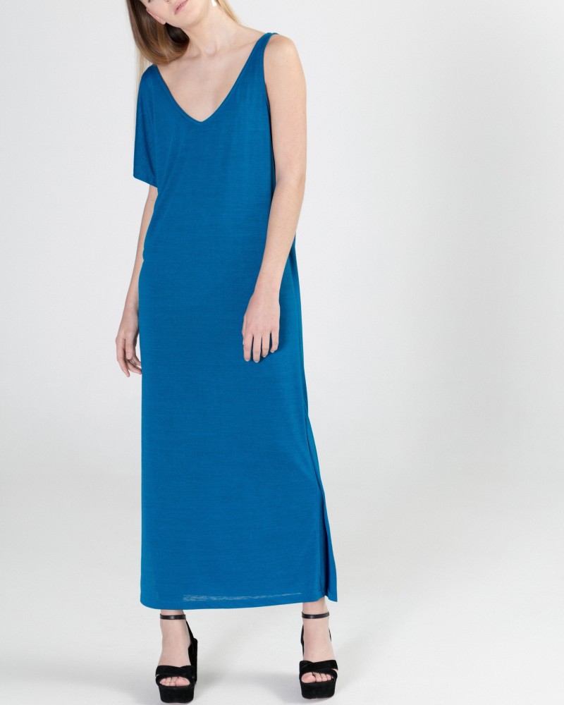 Robe longue bleue sans manches Chacok 