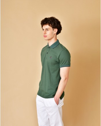 Polo en coton vert People Of Shibuya 