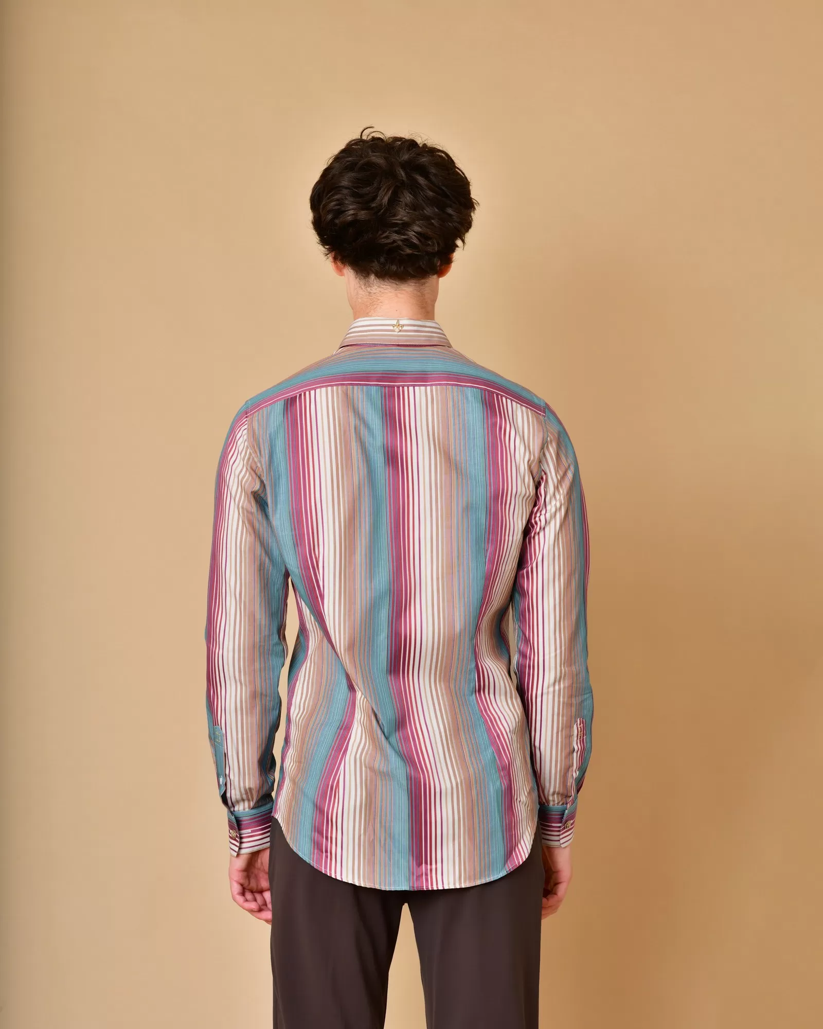 Chemise en coton à rayures multicolores Lords & Fools 