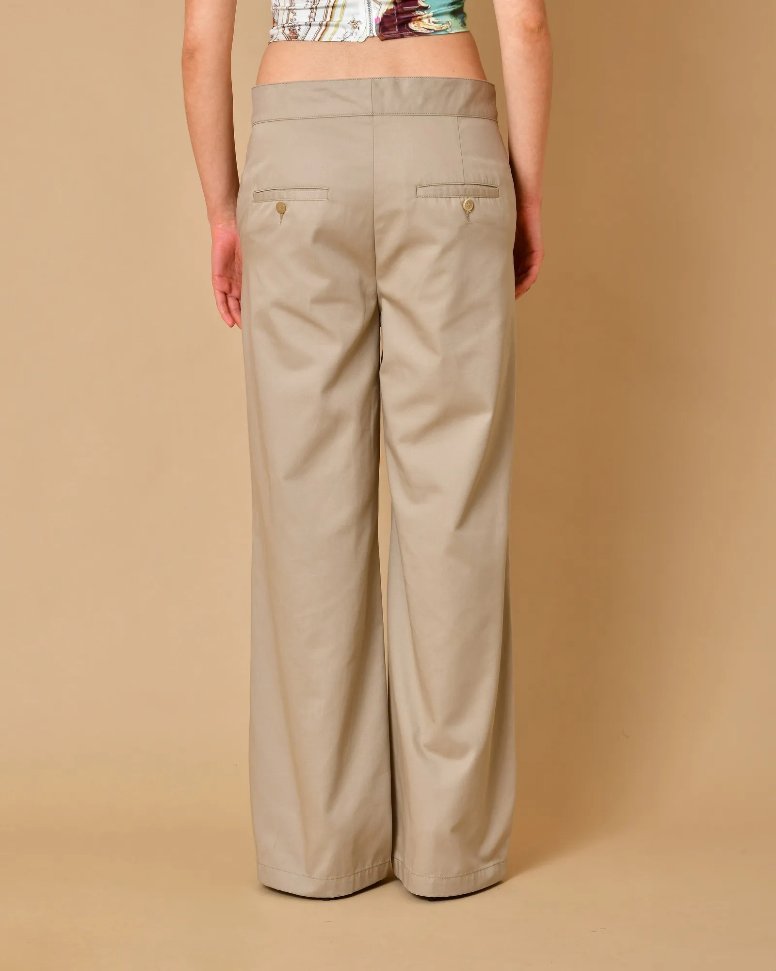 Pantalon beige à taille basse Palm Angels 