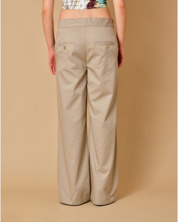 Pantalon beige à taille basse Palm Angels 