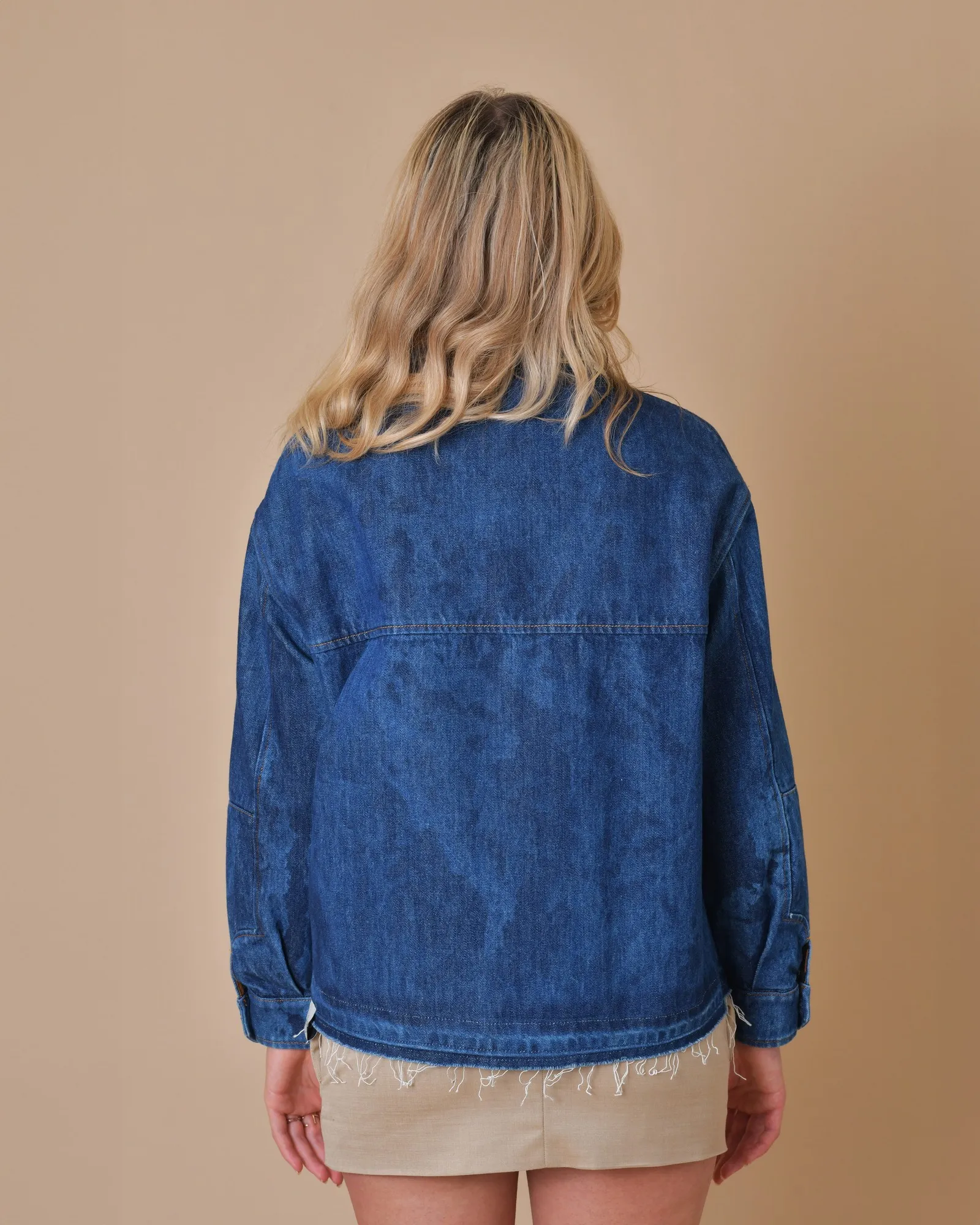 Veste en jean à imprimé fleuri T_Coat 