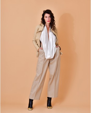 Pantalon large à pinces Chloé Stora 