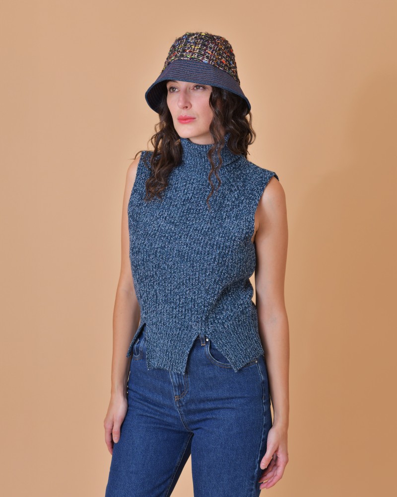 Pull en laine mélangée sans manches Chloé Stora 