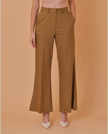 Pantalon à rayures en laine vierge mélangée Chloé Stora 