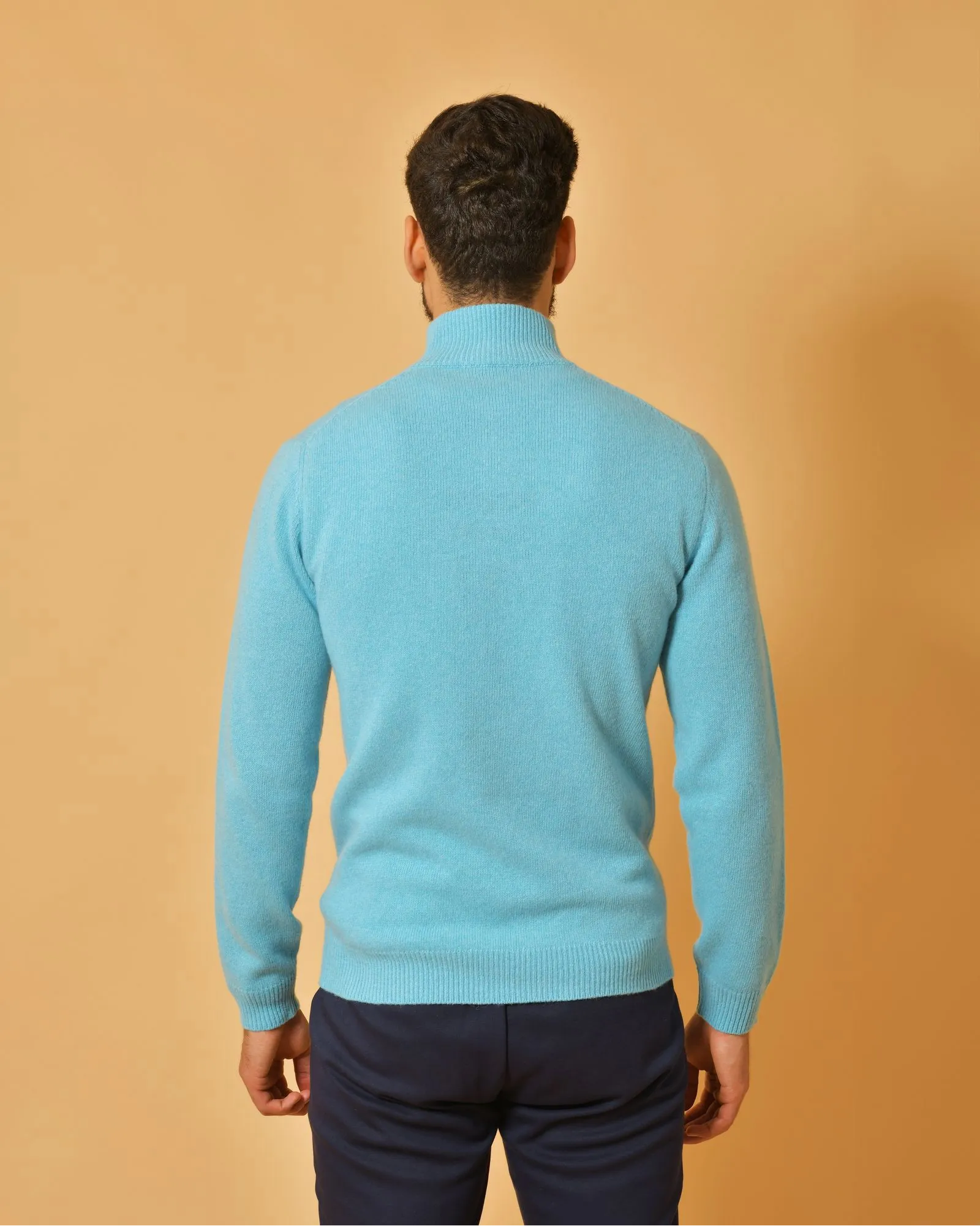 Pull en laine mélangée teinte bleu Woll & Co 