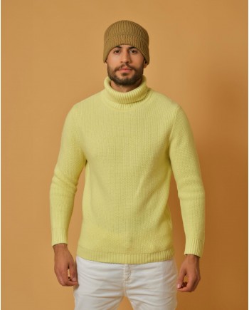 Pull jaune clair en laine mélangée Wool & Co 