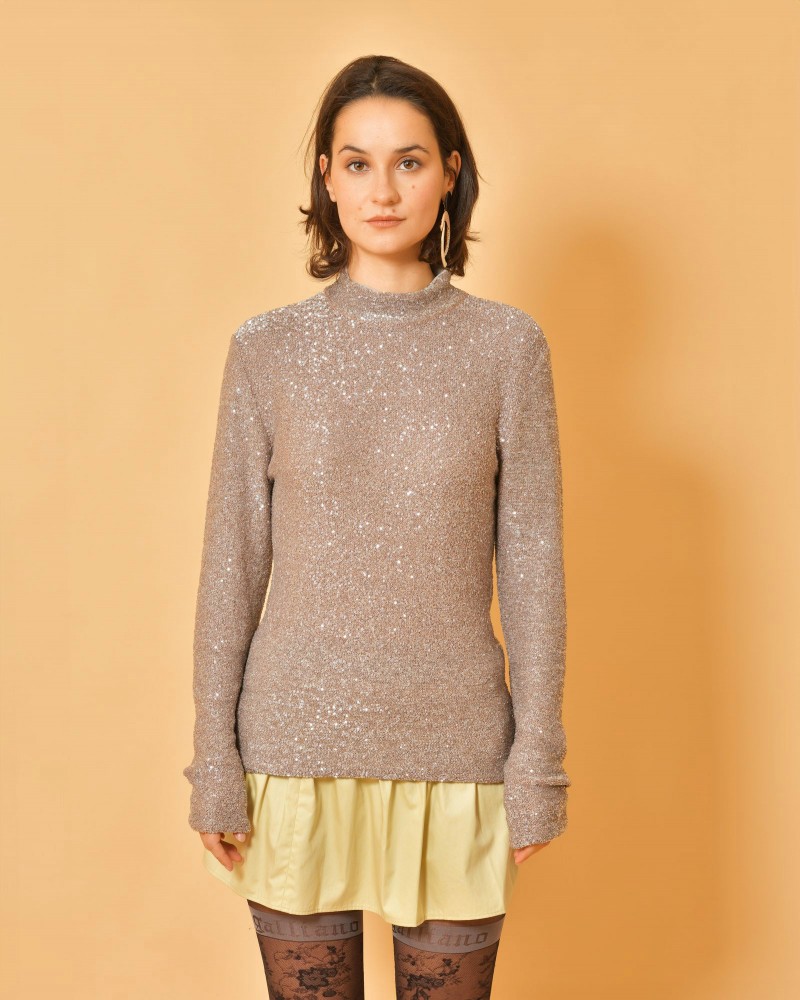 Pull en maille à paillettes Fabiana Filippi 