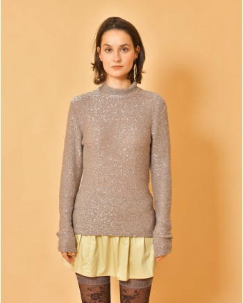 Pull en maille à paillettes Fabiana Filippi 