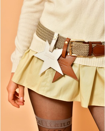 Accessoire de ceinture en cuir blanc Lorena Antoniazzi 