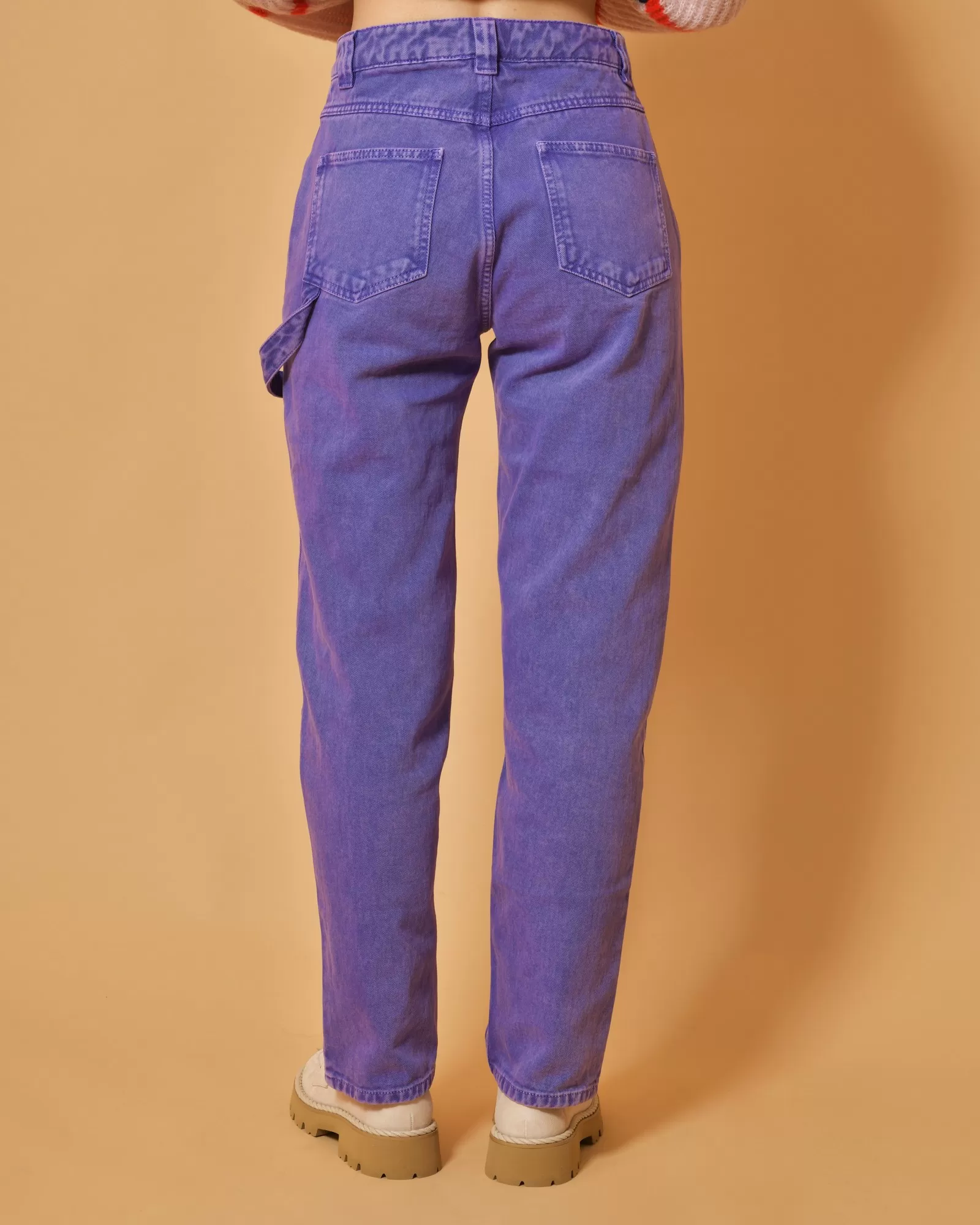 Jean en coton violet Chloé Stora 