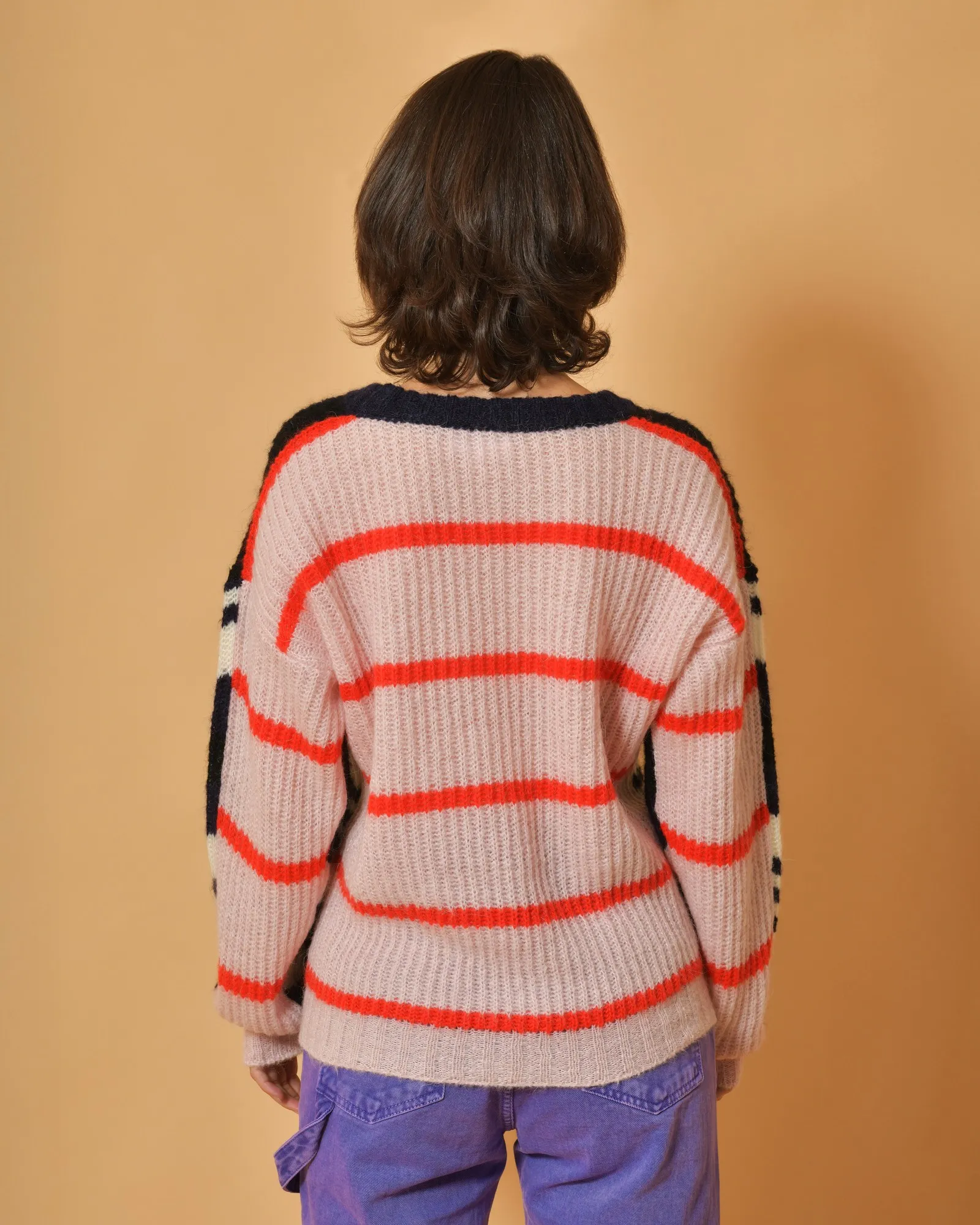 Pull à rayure multicolore Chloé Stora 