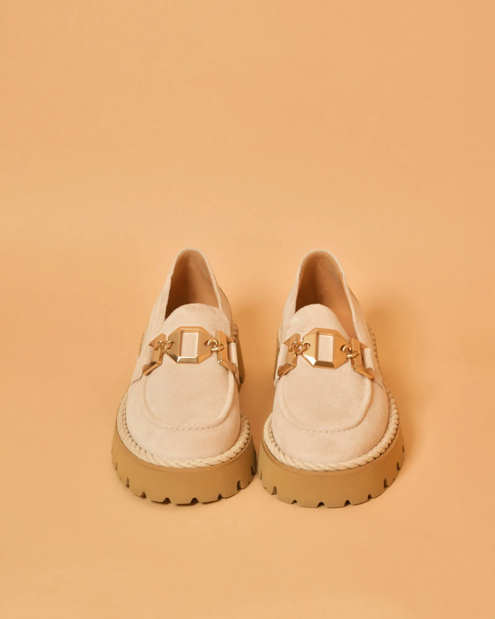 Mocassins en daim rose Casheart 