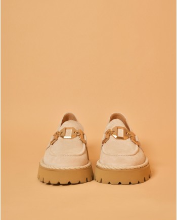 Mocassins en daim rose Casheart 