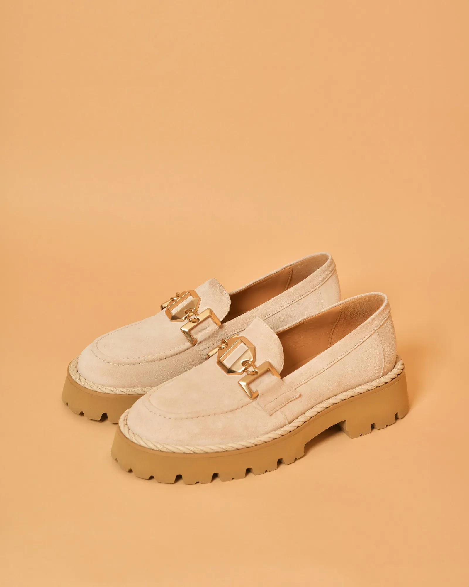 Mocassins en daim rose Casheart 