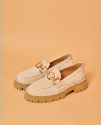 Mocassins en daim rose Casheart 