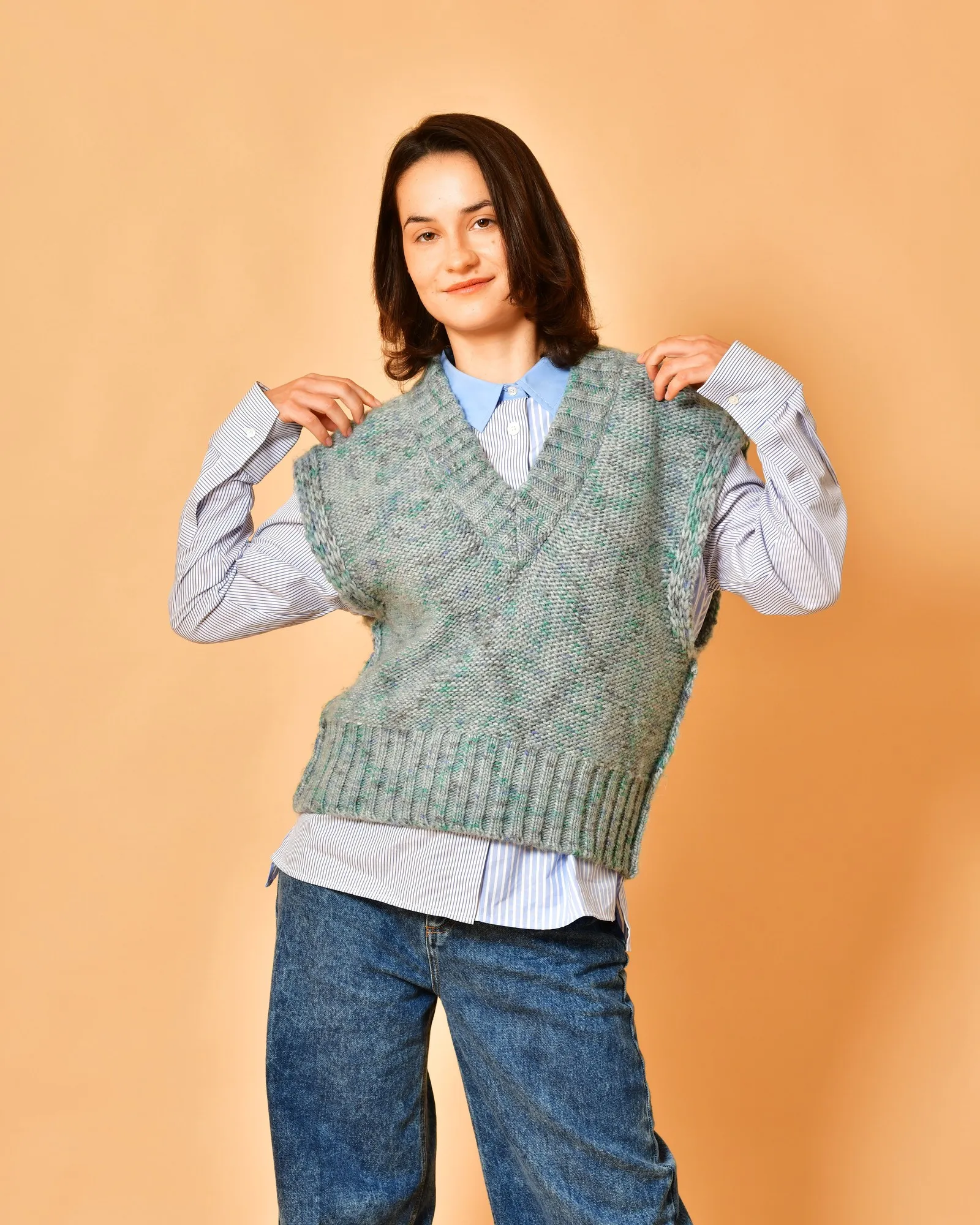 Pull sans manches en laine mélangée Chloé Stora 