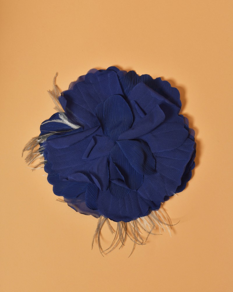 Broche en organza bleu Lorena Antoniazzi 