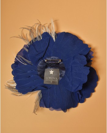 Broche en organza bleu Lorena Antoniazzi 