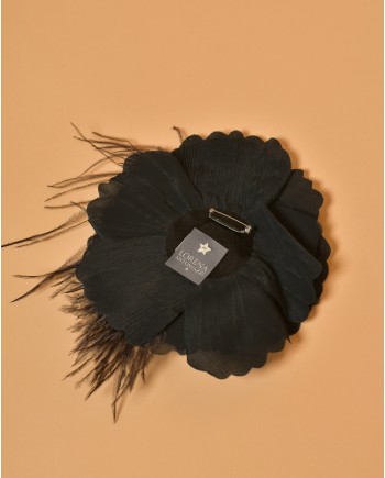 Broche en organza noir Lorena Antoniazzi 