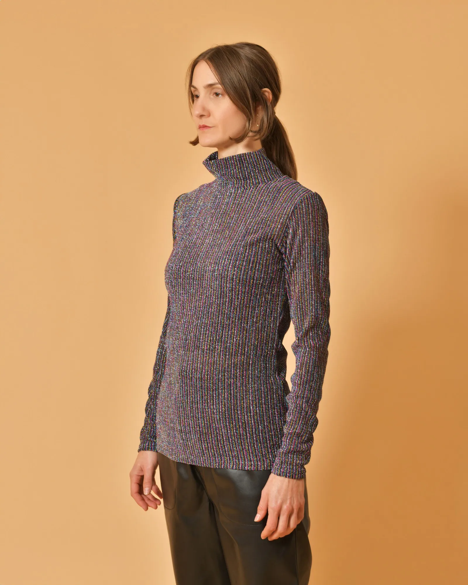 Pull en lurex à rayures Chloé Stora 