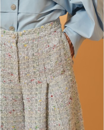 Pantalon en tweed large Edward Achour 