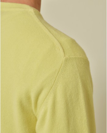 Pull en laine mérinos jaune Wool & Co 