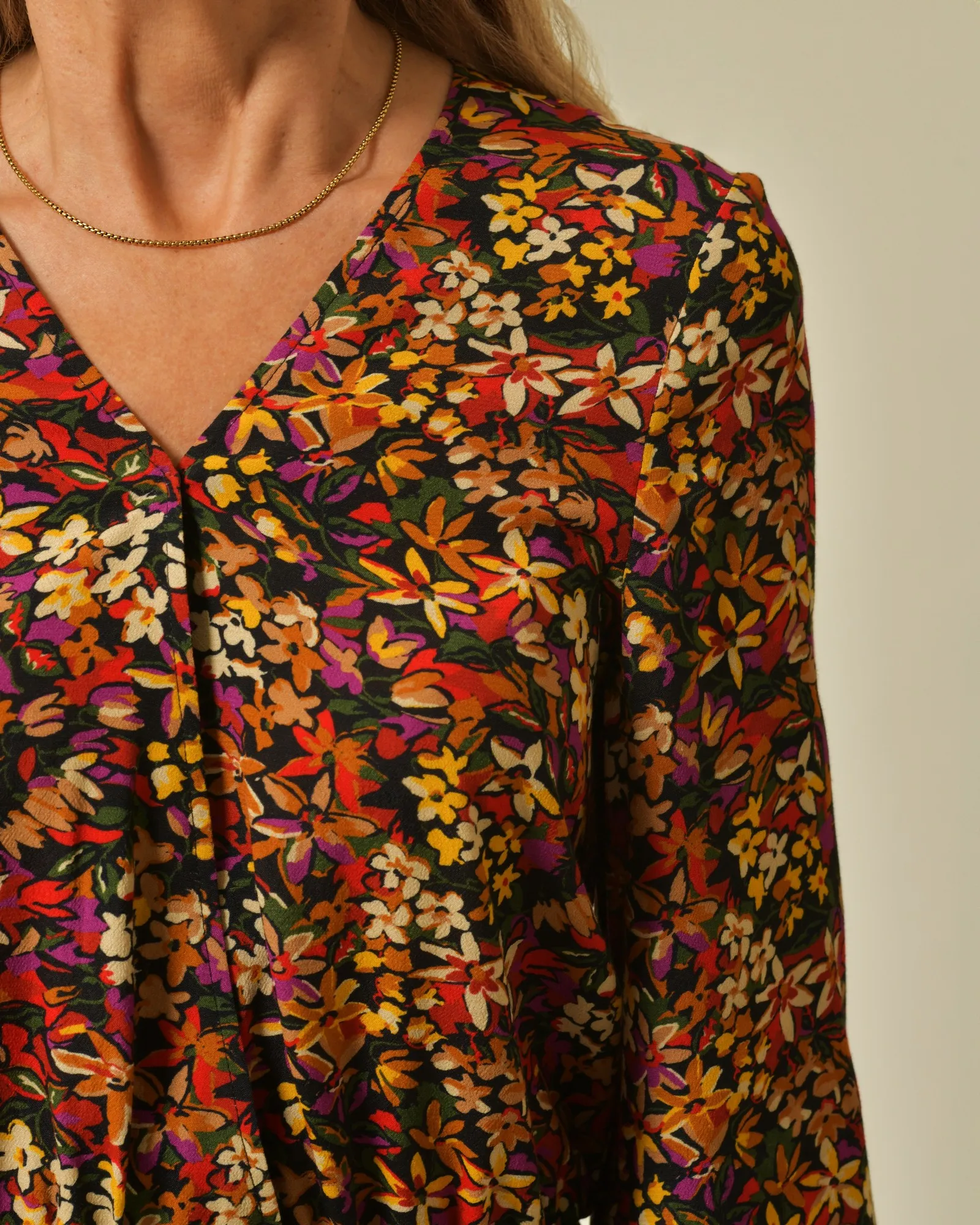 Blouse en viscose à imprimé floral Chemins Blancs 