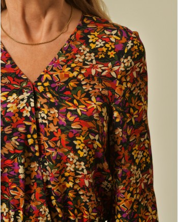 Blouse en viscose à imprimé floral Chemins Blancs 